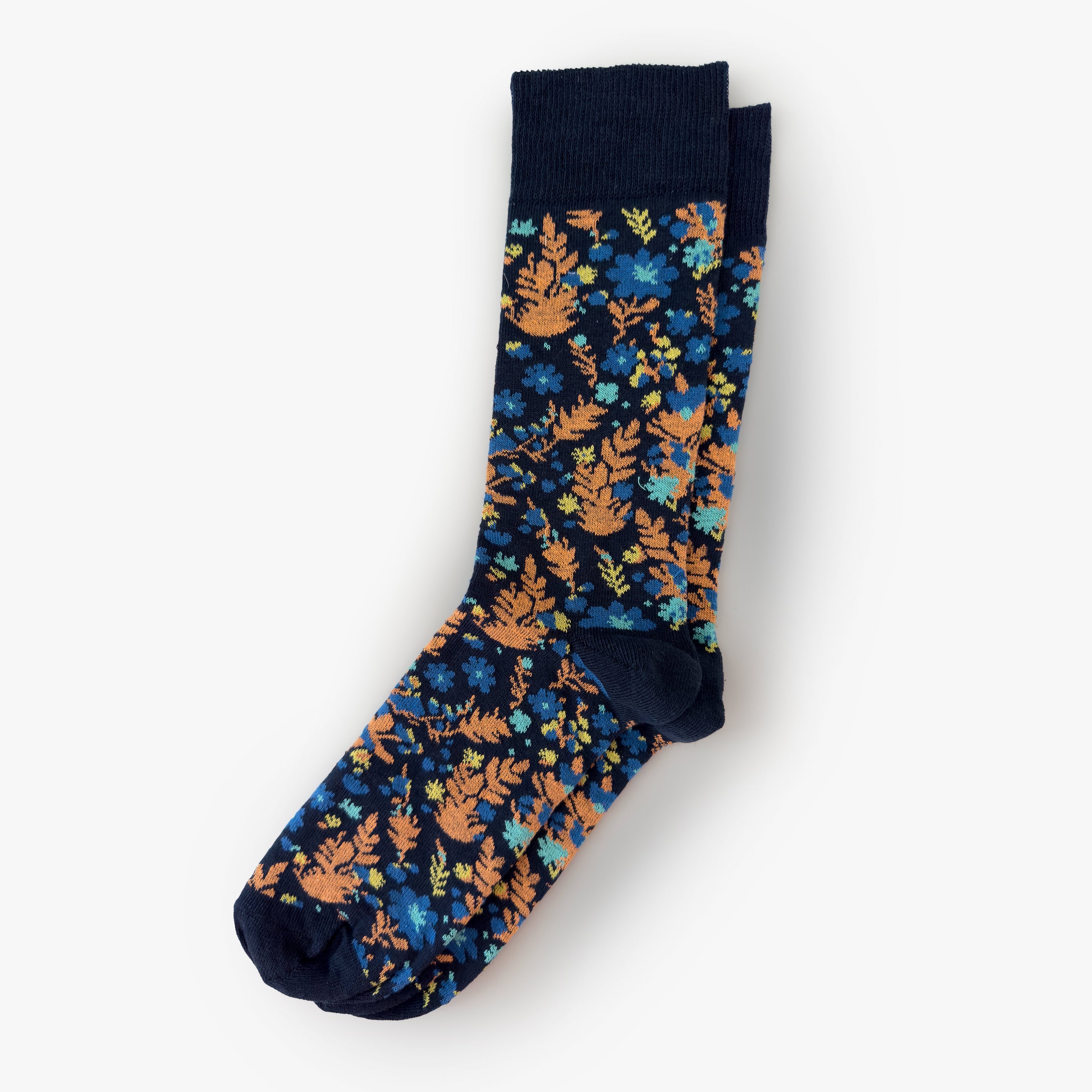 Men's Navy Floral Socks