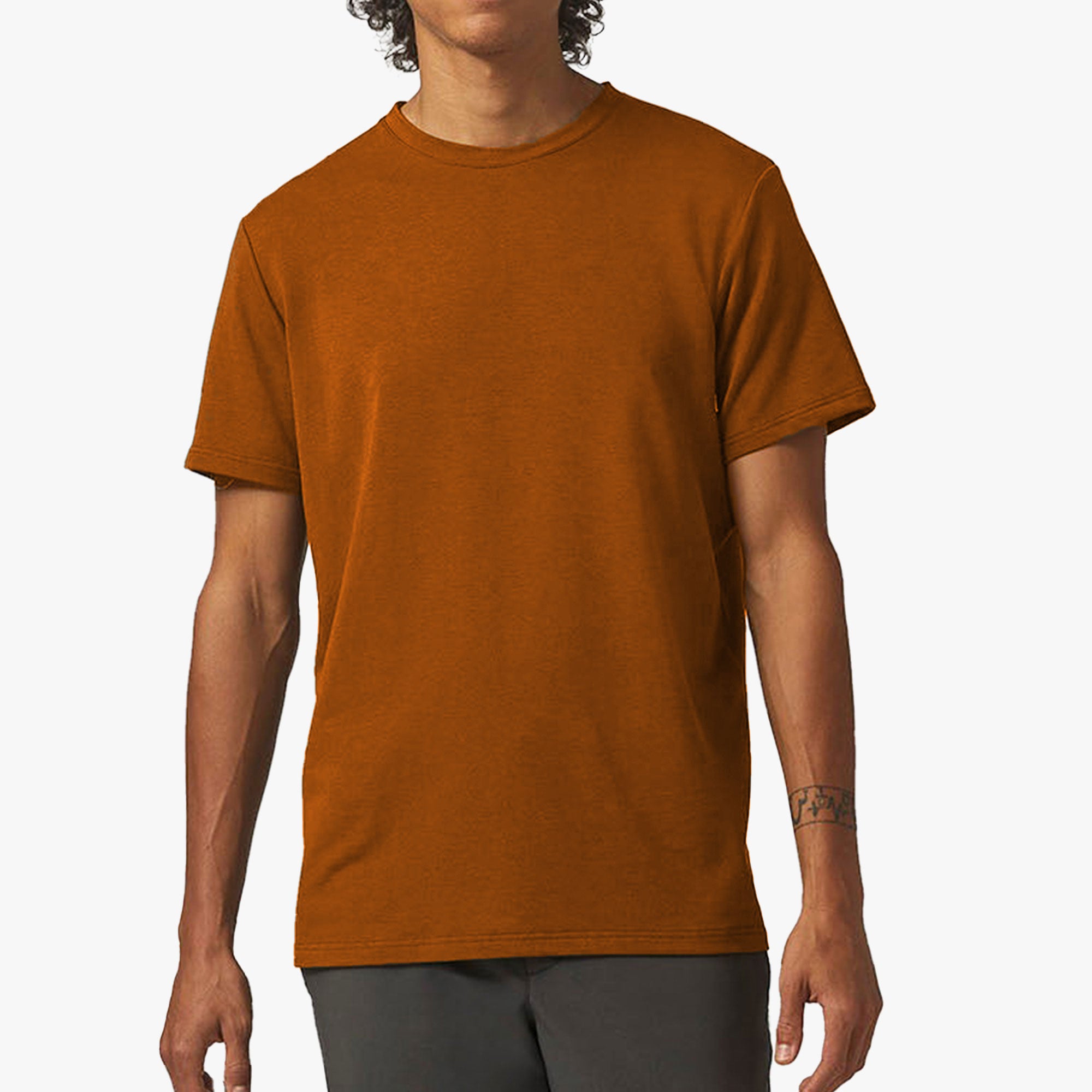 Adesso Man Bamboo T-Shirt - Orange Rust