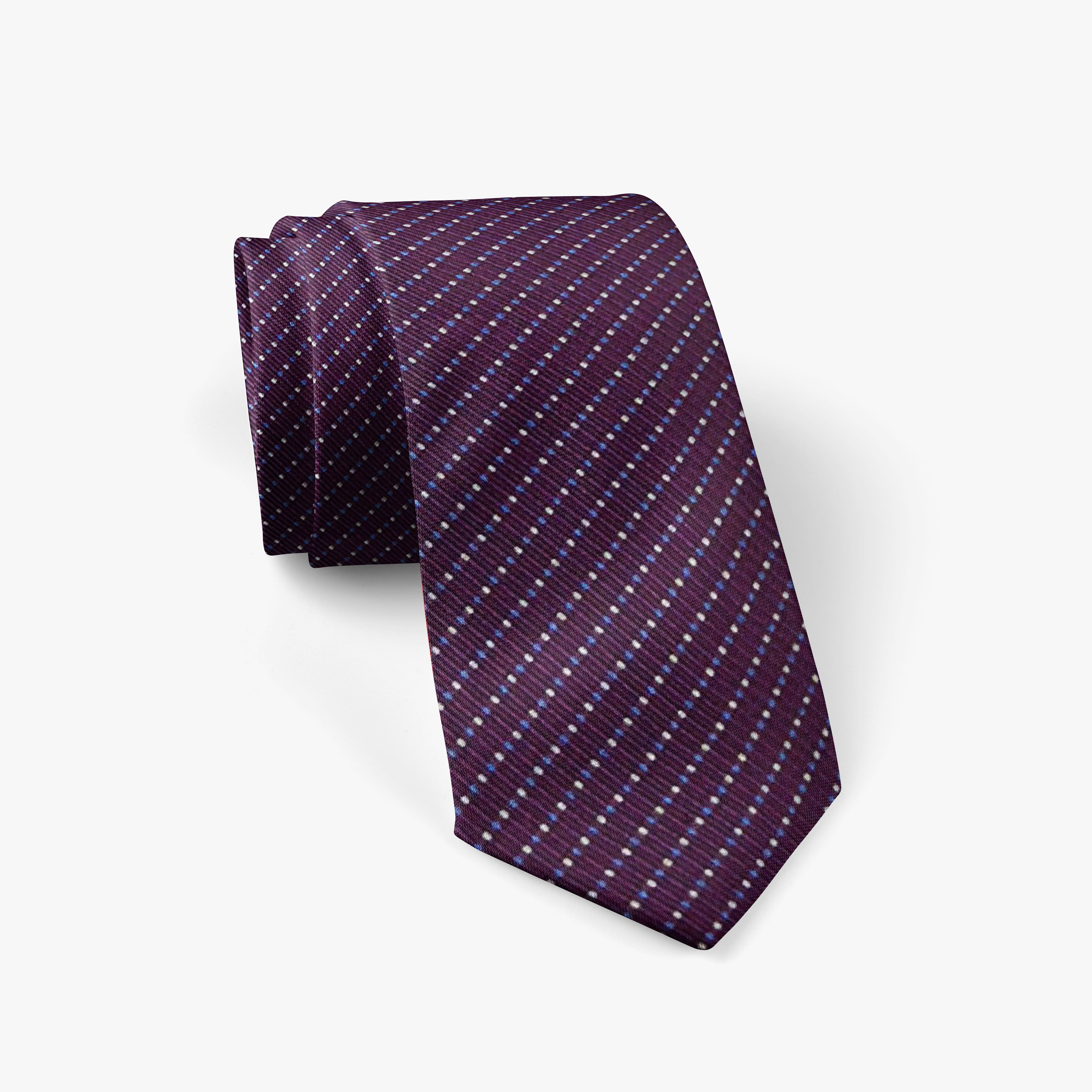 Purple Dot Silk Necktie