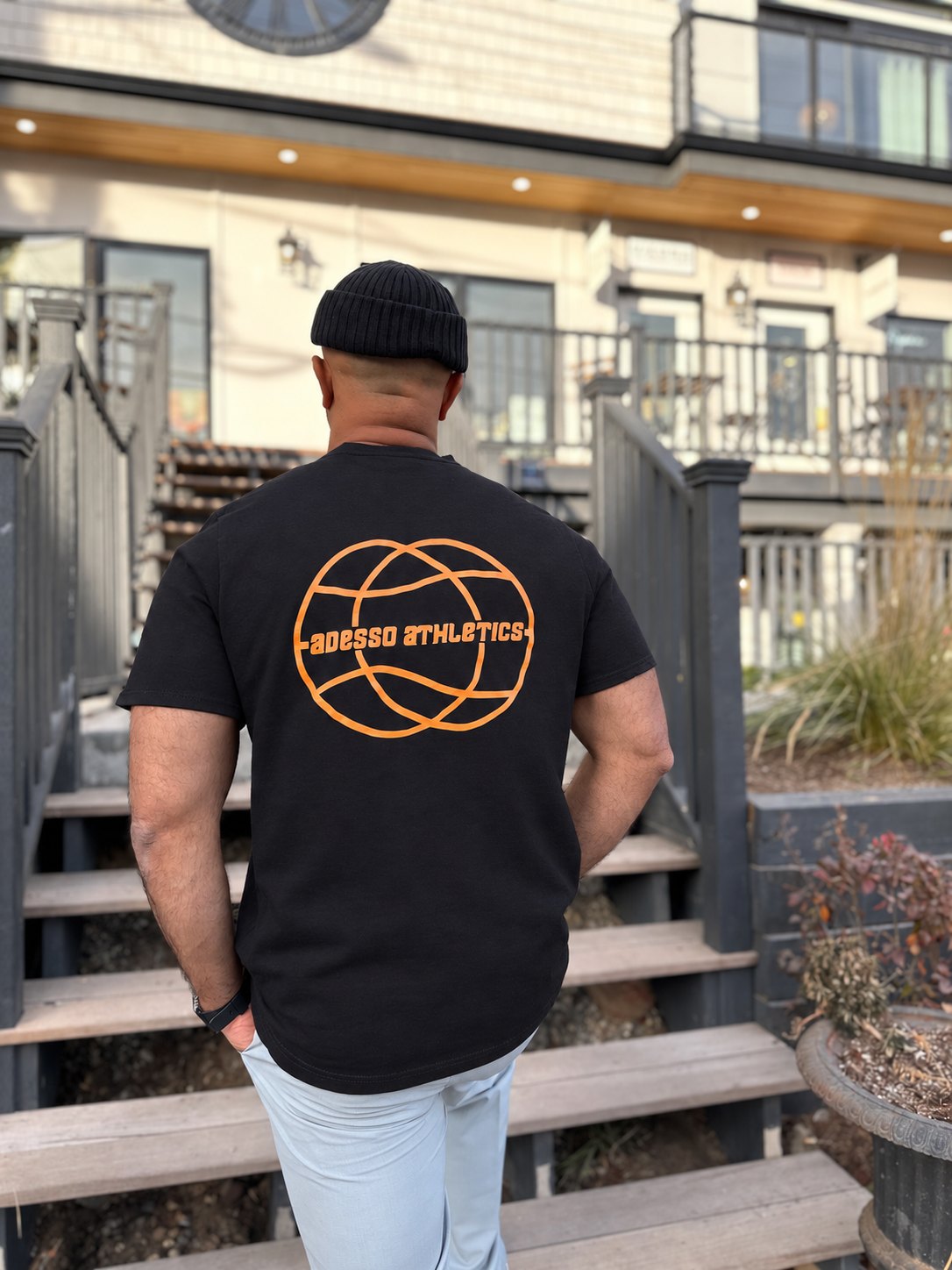 Adesso Athletics Ball Tee – Black – worn