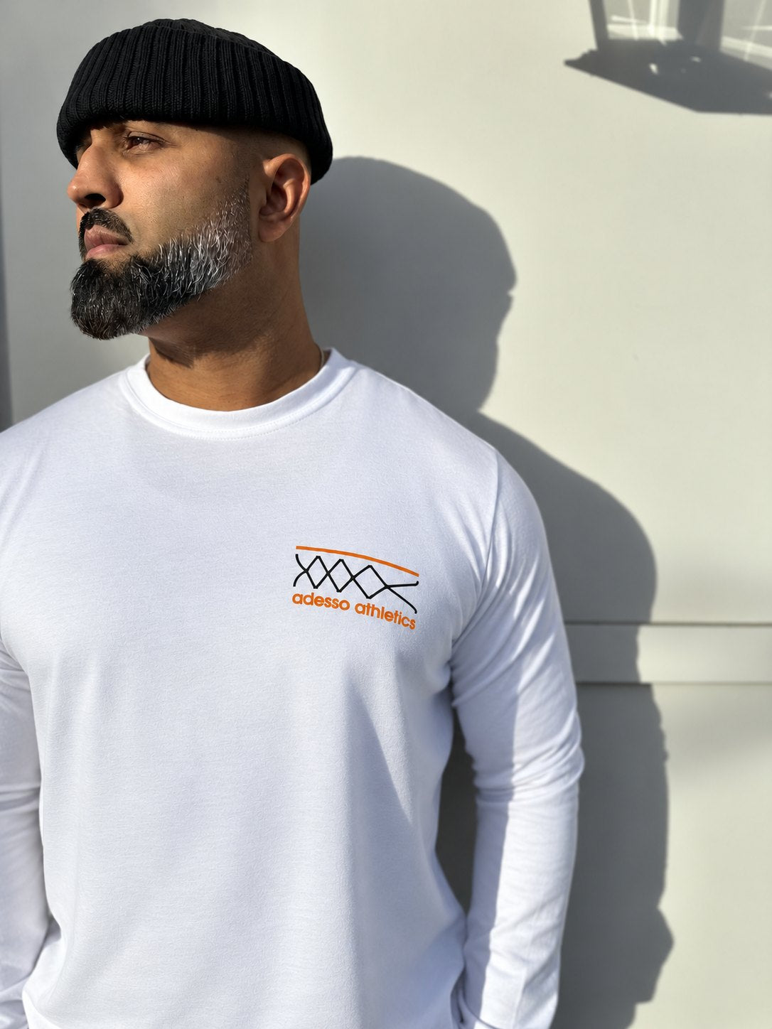 Adesso Athletics Net Long Sleeve – White – worn