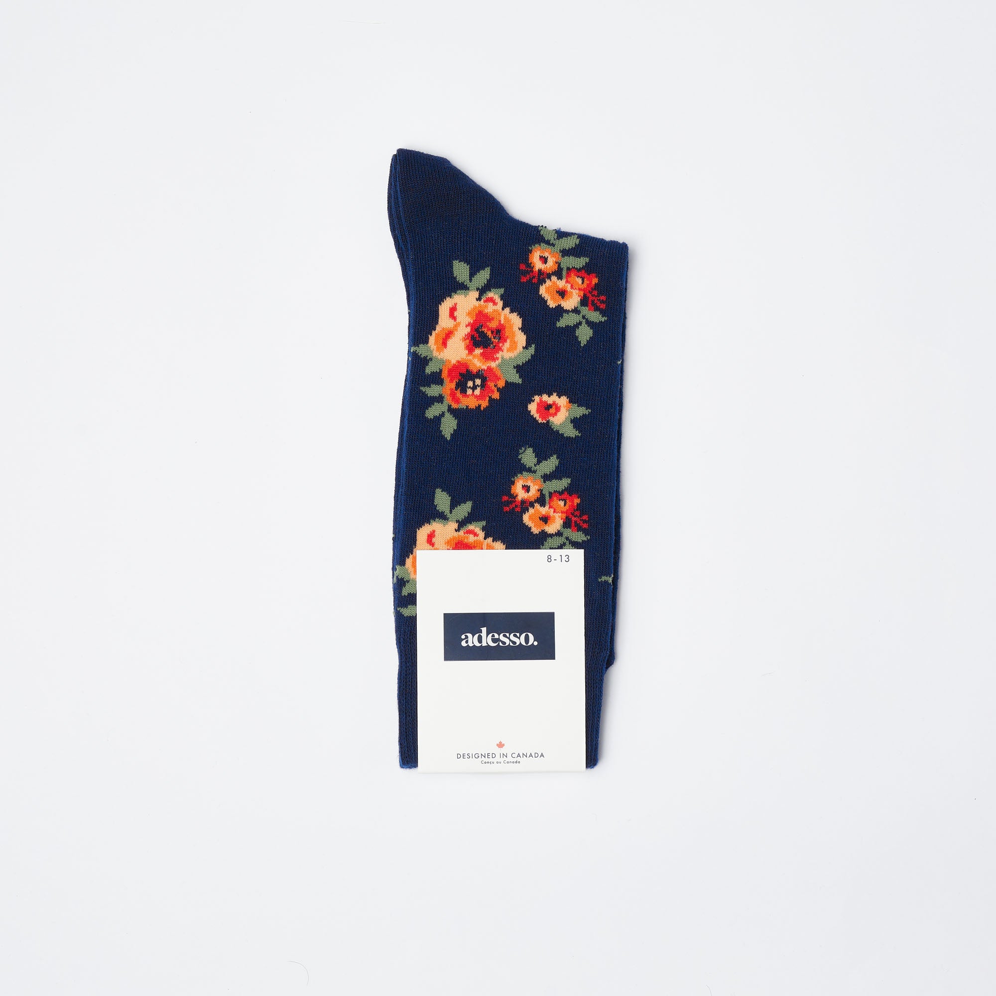 Navy Floral Socks