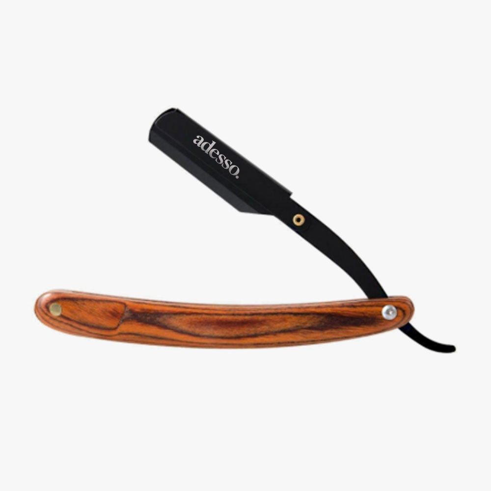 Brown Wooden Straight Razor
