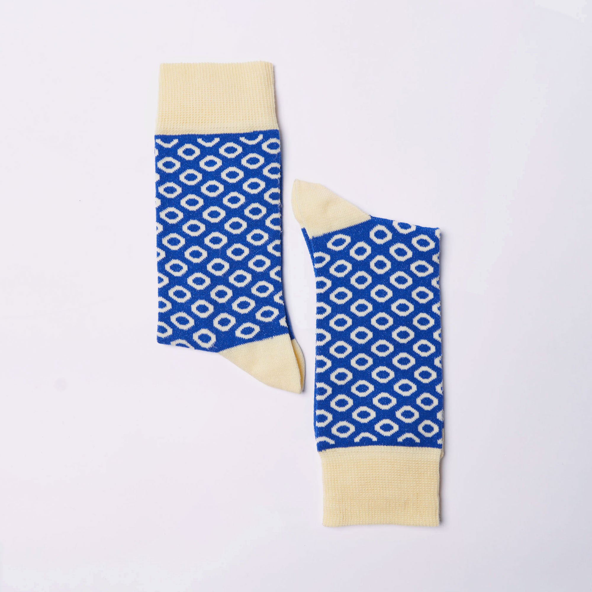 Blue Yellow Diamond Socks