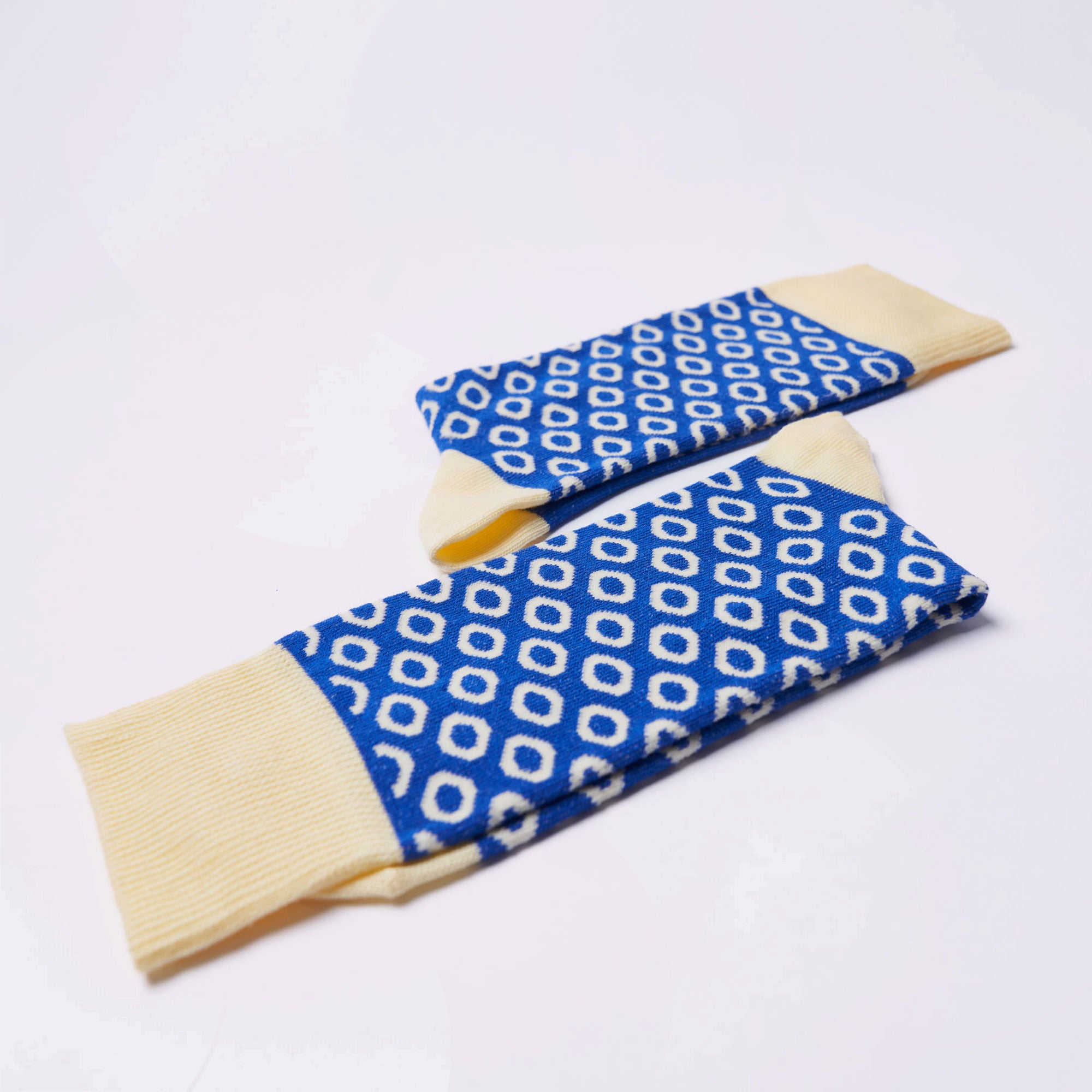 Blue Yellow Diamond Socks