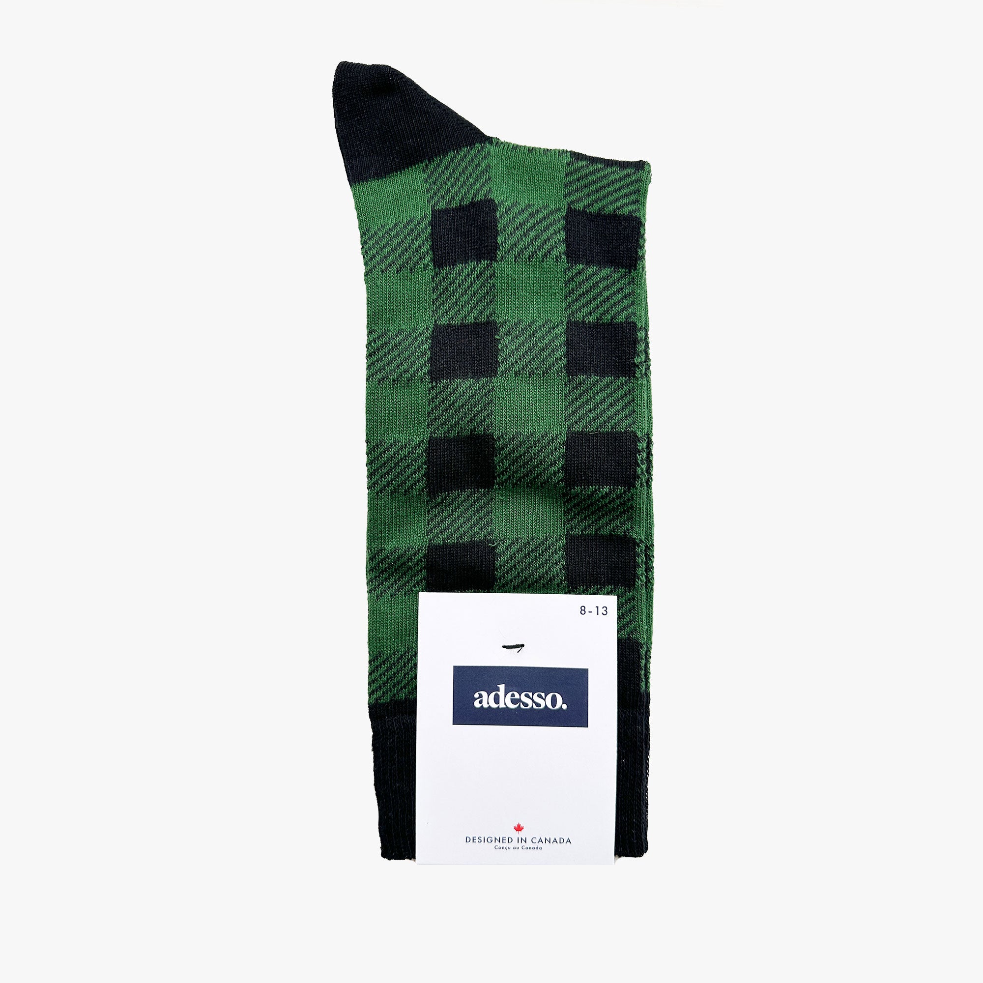 Green Buffalo Plaid Socks