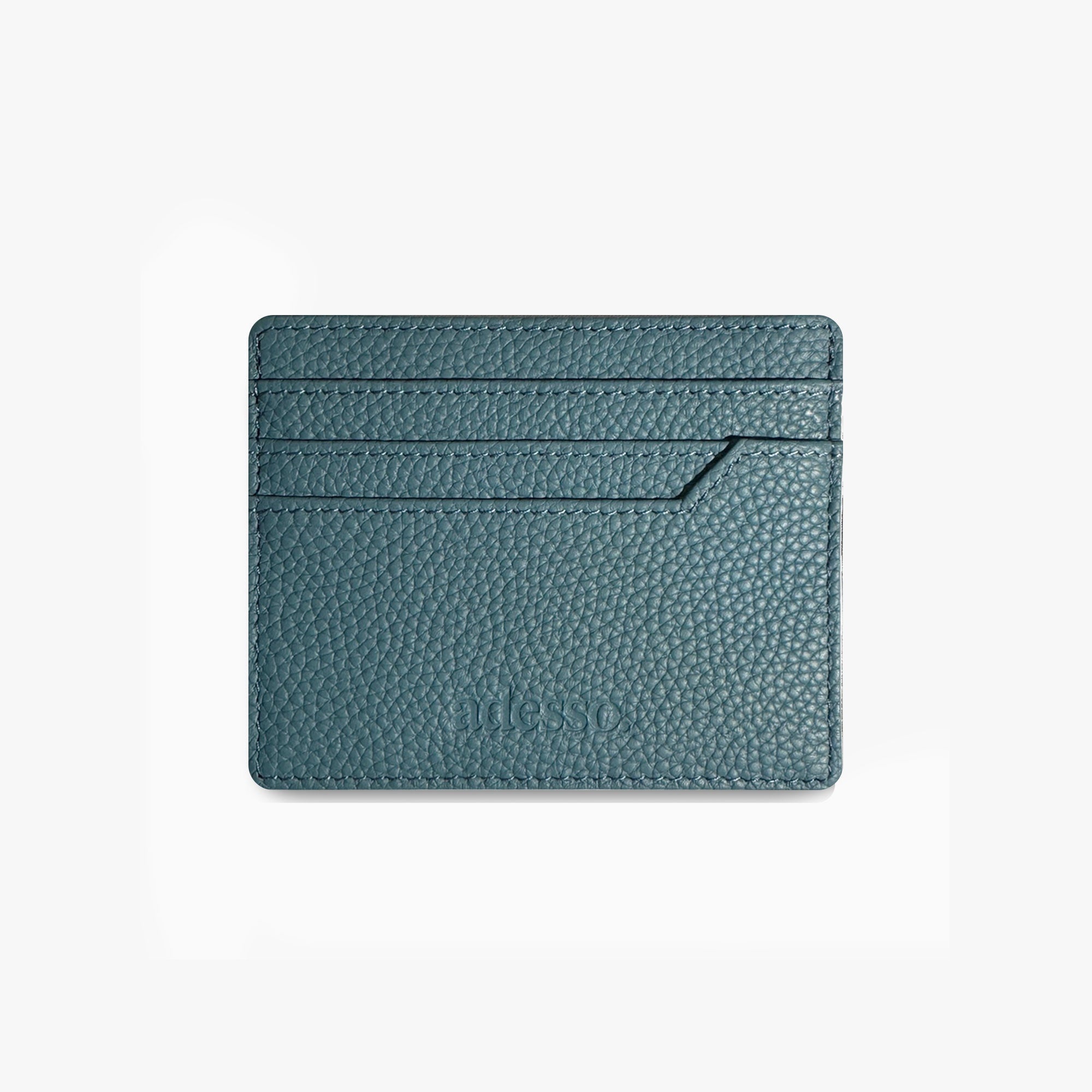 Light Blue Pebbled Slim Cardholder