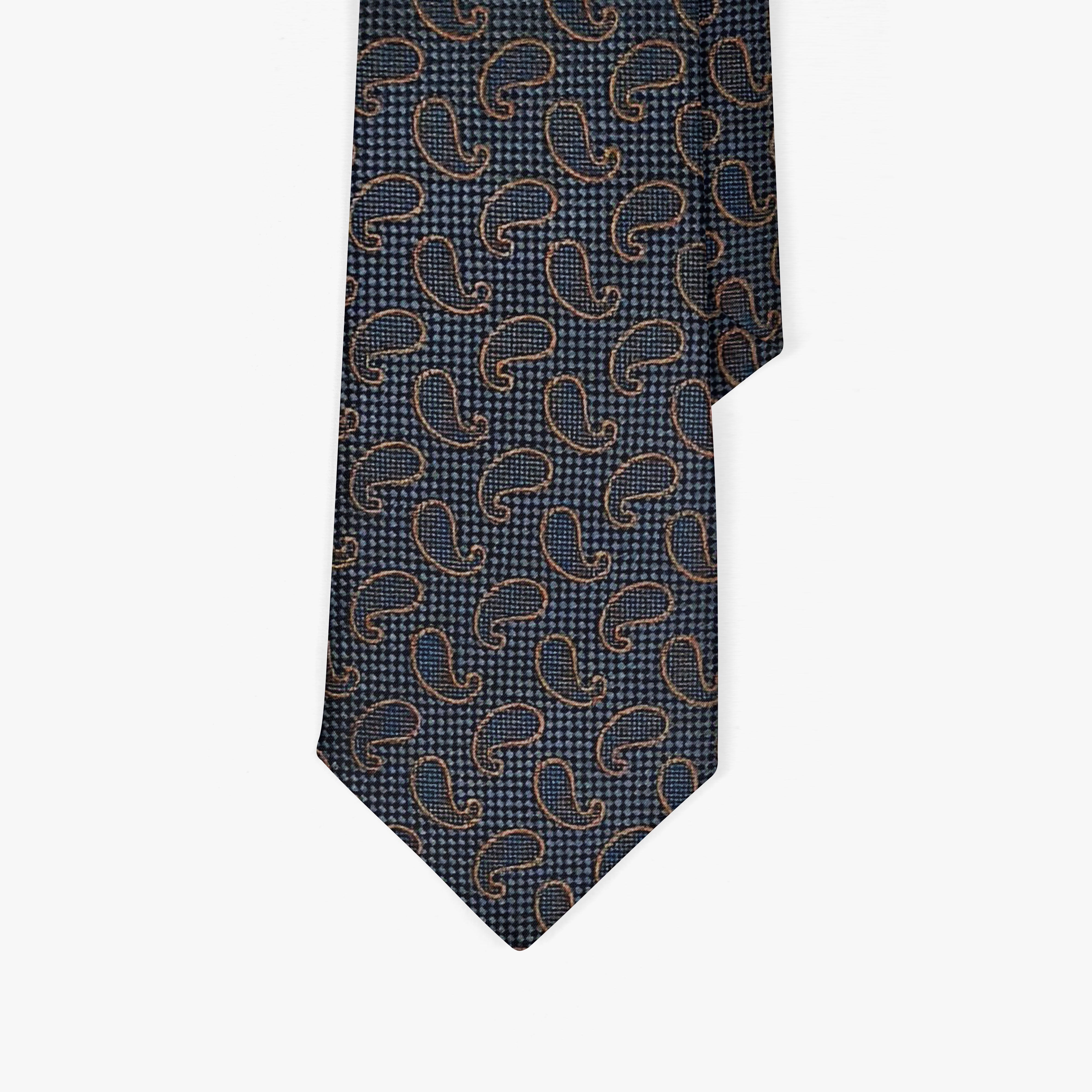 Micro Paisley Silk Necktie