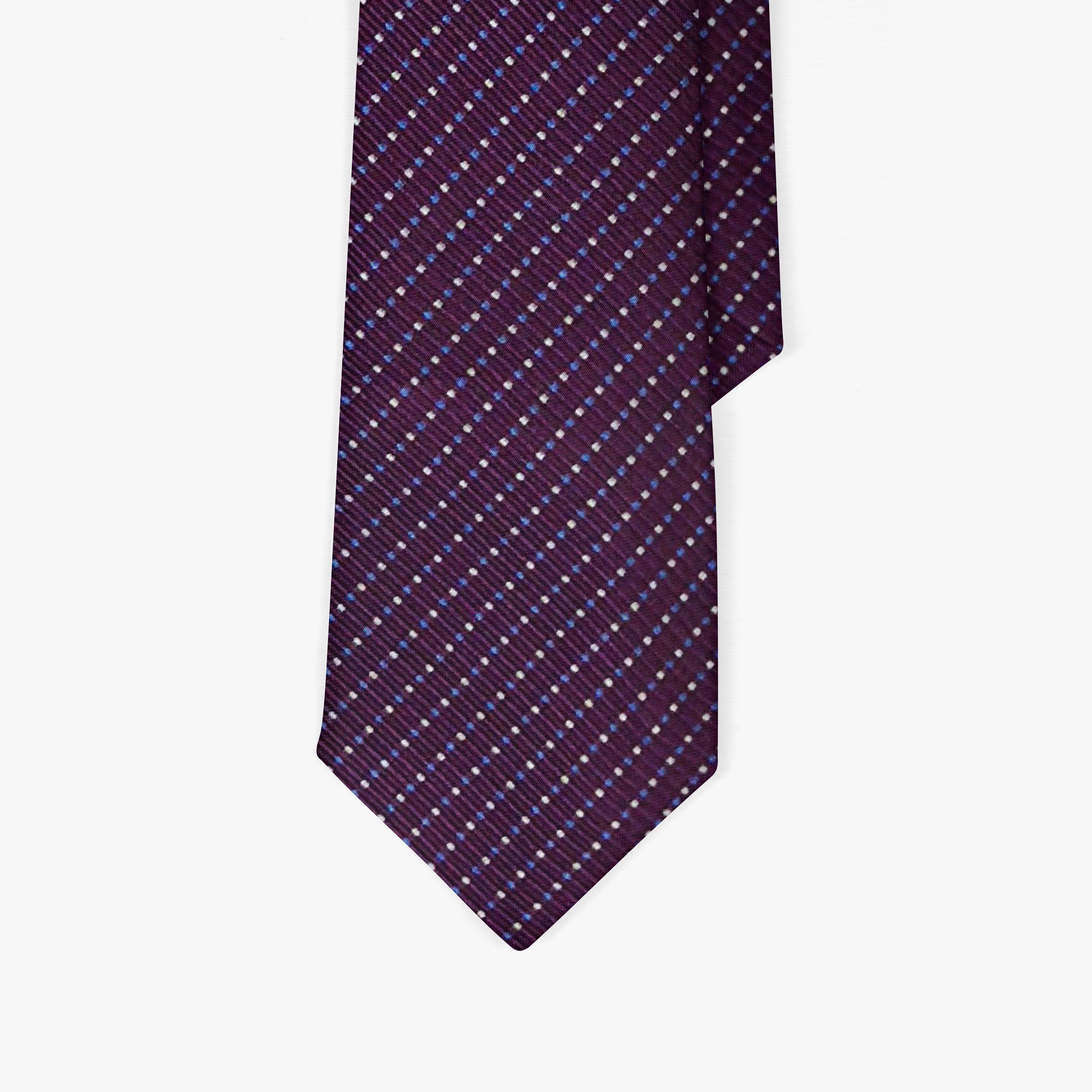 Purple Dot Silk Necktie