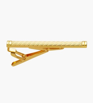 Gold Textured Tie Clip