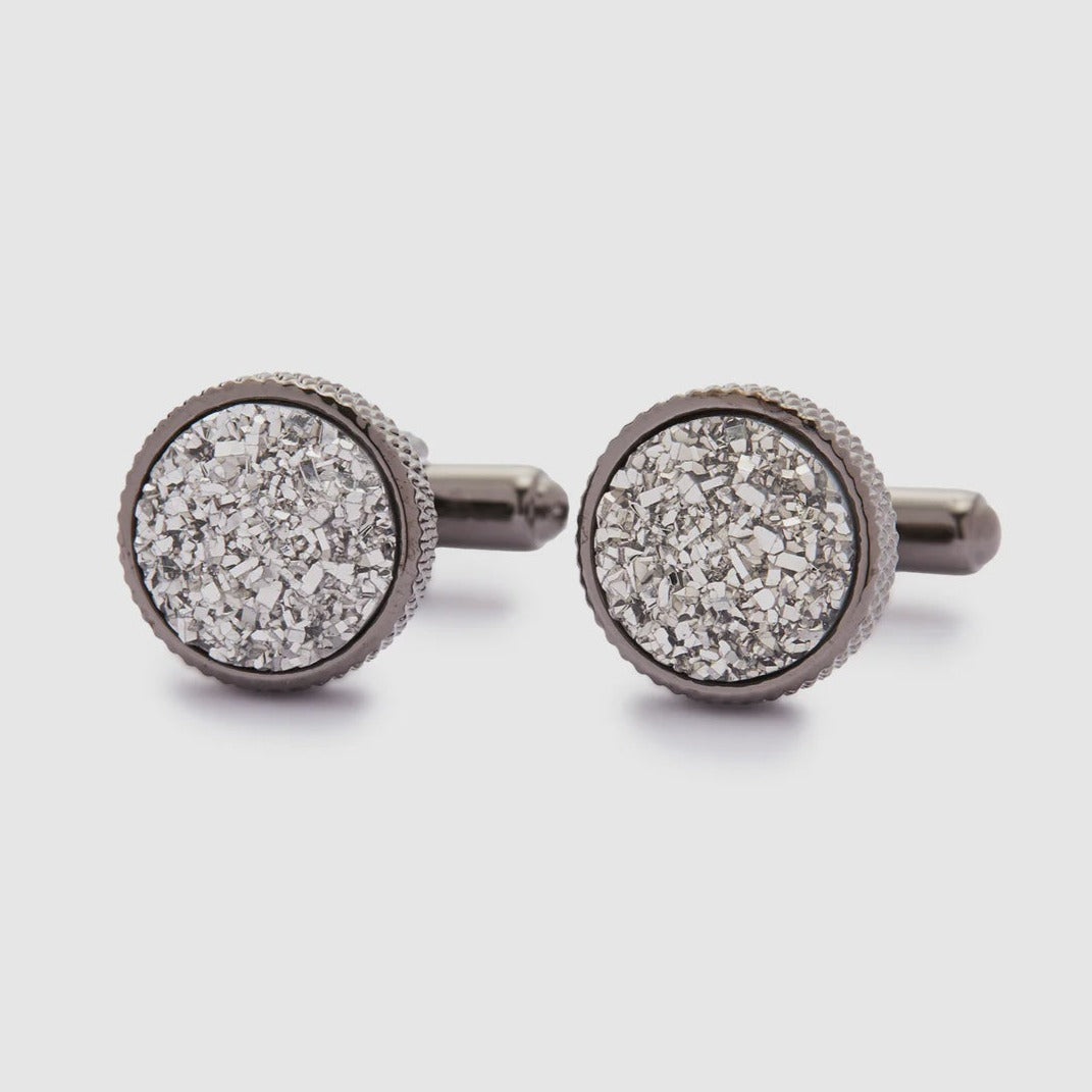 Gunmetal Jewel Cufflinks