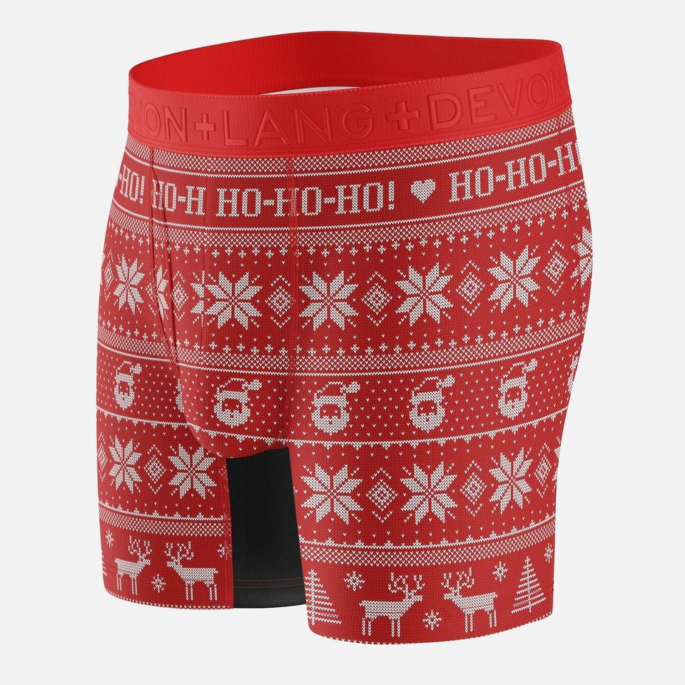 Devon + Lang Boxer Brief - Christmas Sweater Ho Ho Ho