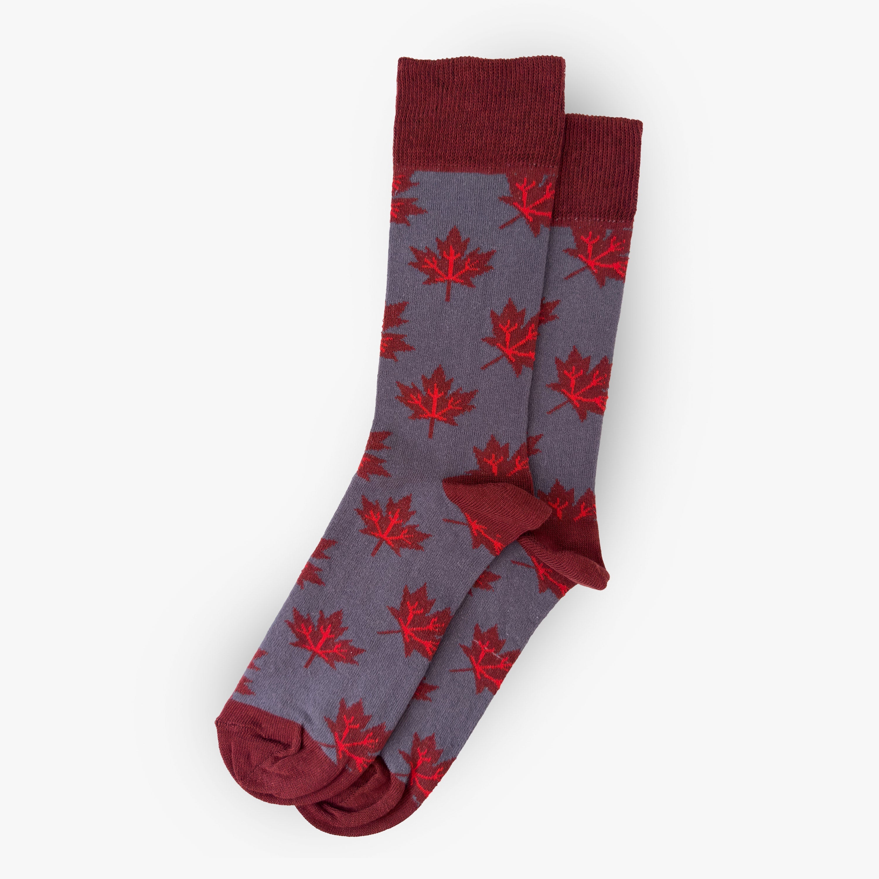 Men's Grey Maple Leaf Socks