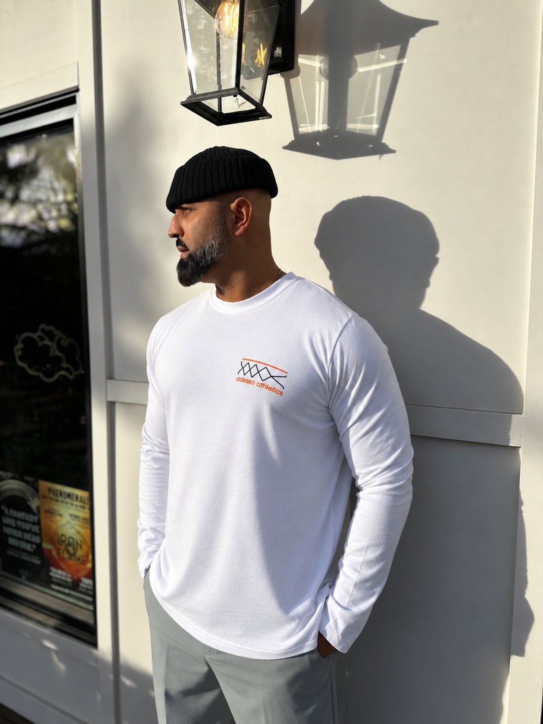 Adesso Athletics Net Long Sleeve – White – worn