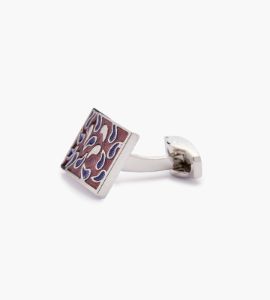 Blue & Pink Paisley Cufflinks