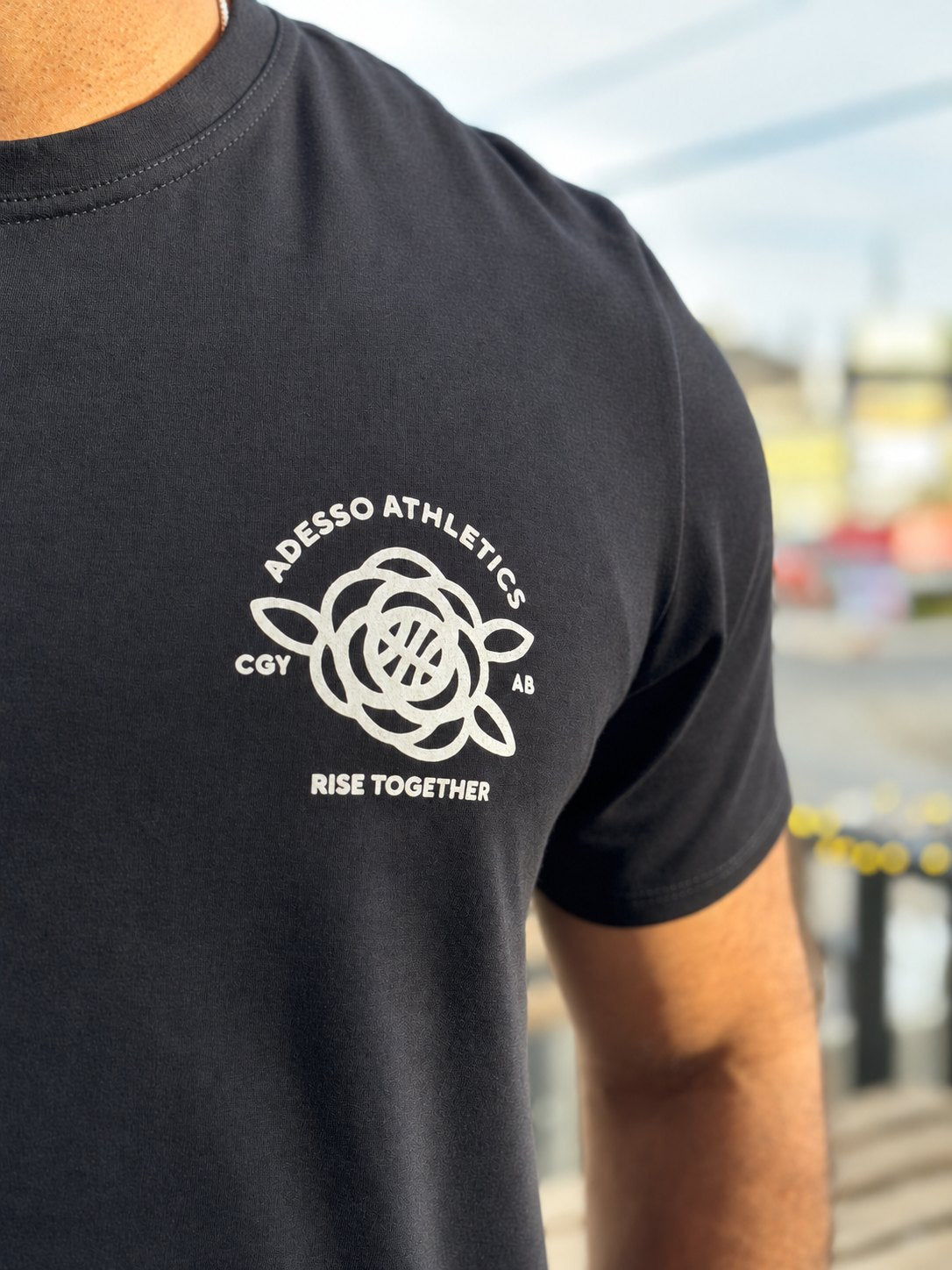 Rise Together Calgary Tee – Black – worn