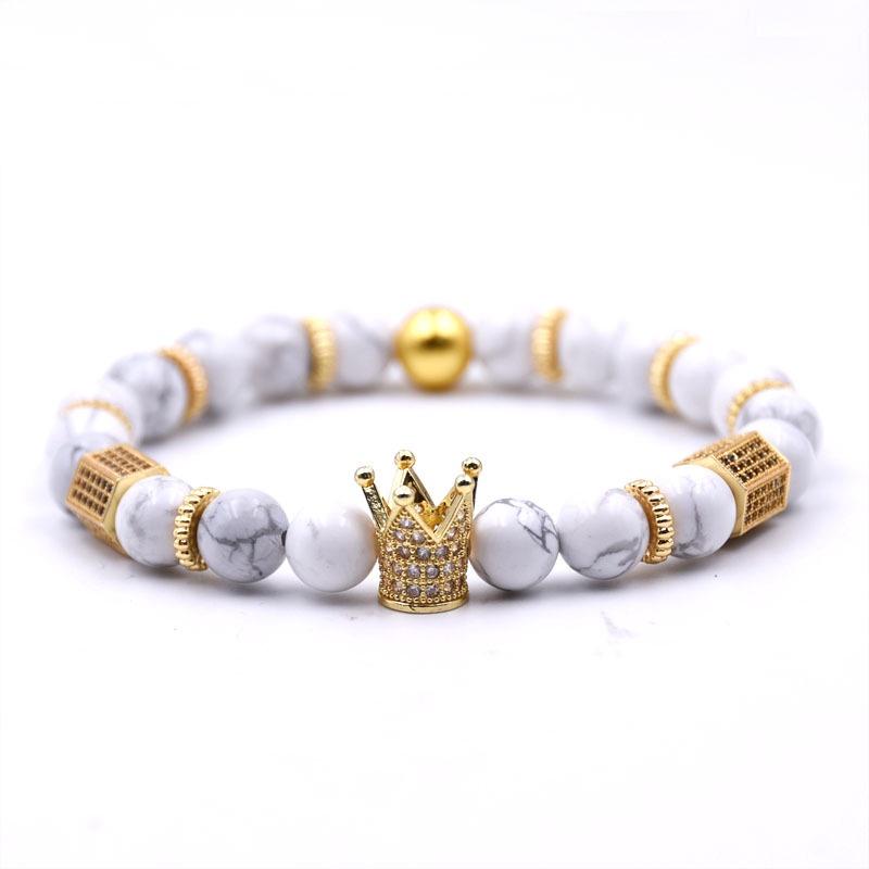 White Turquoise Crown Bracelet Bracelets Adesso Accessories 