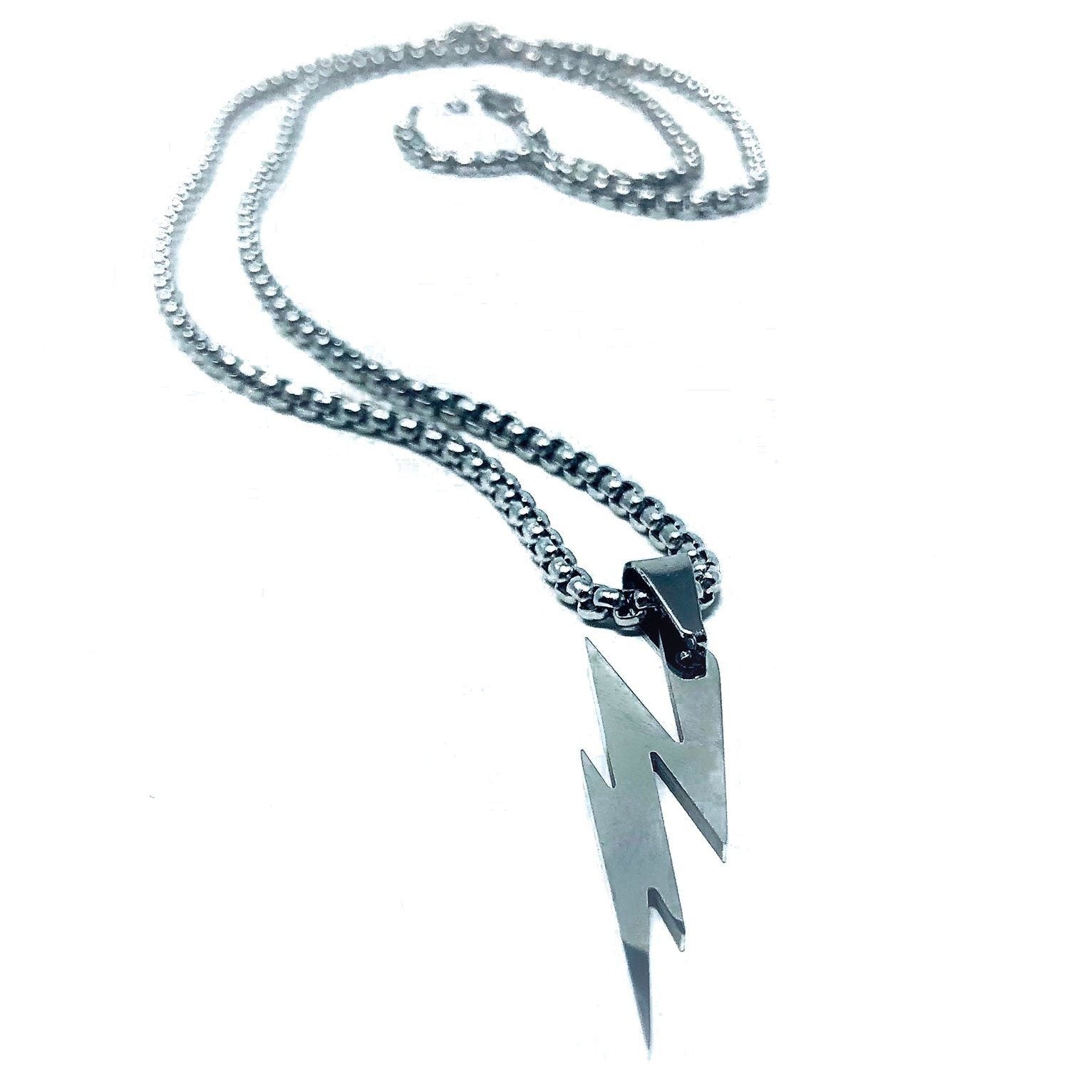 Silver Lightning Necklace Necklaces Dapper and Bloke 