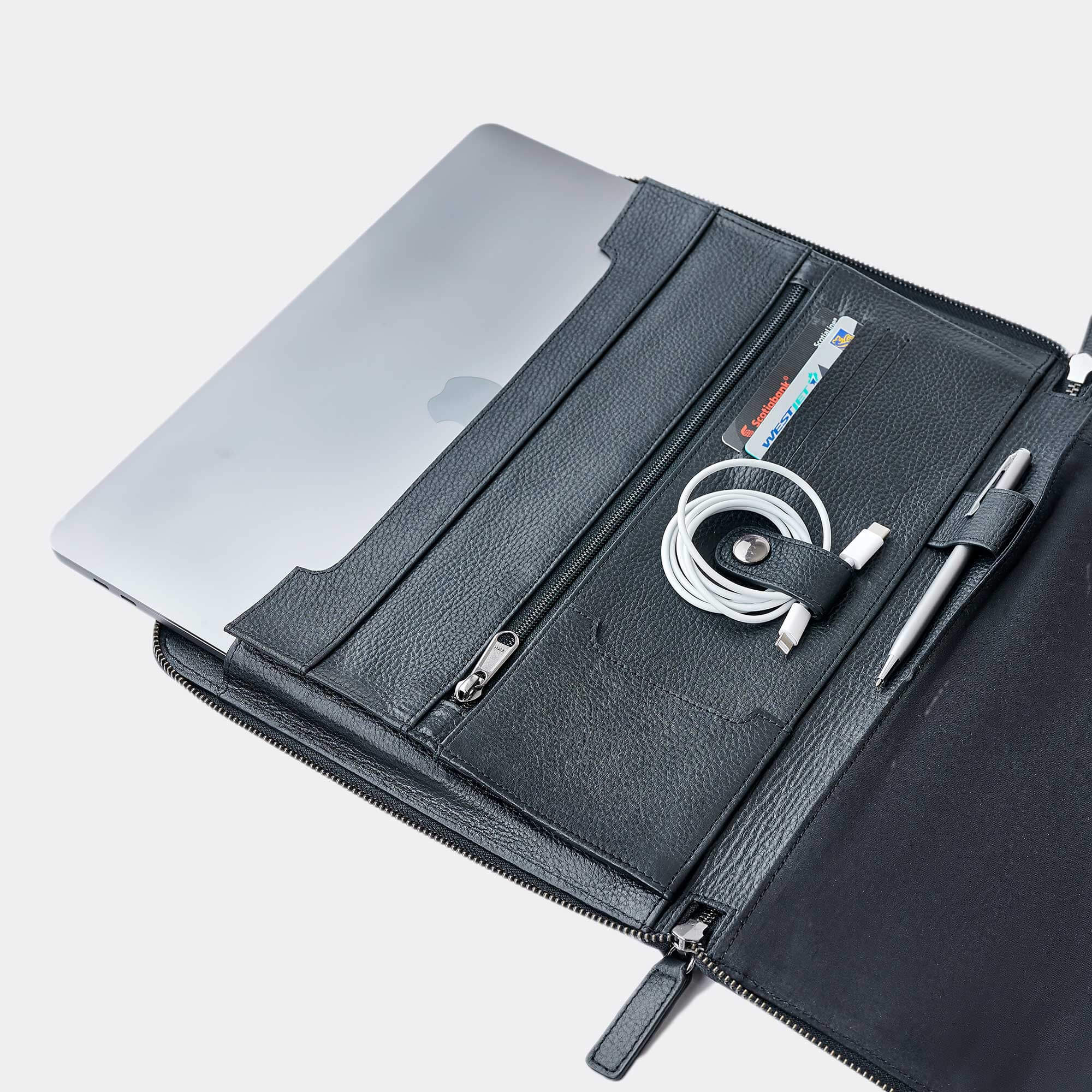 Black Leather Document Holder