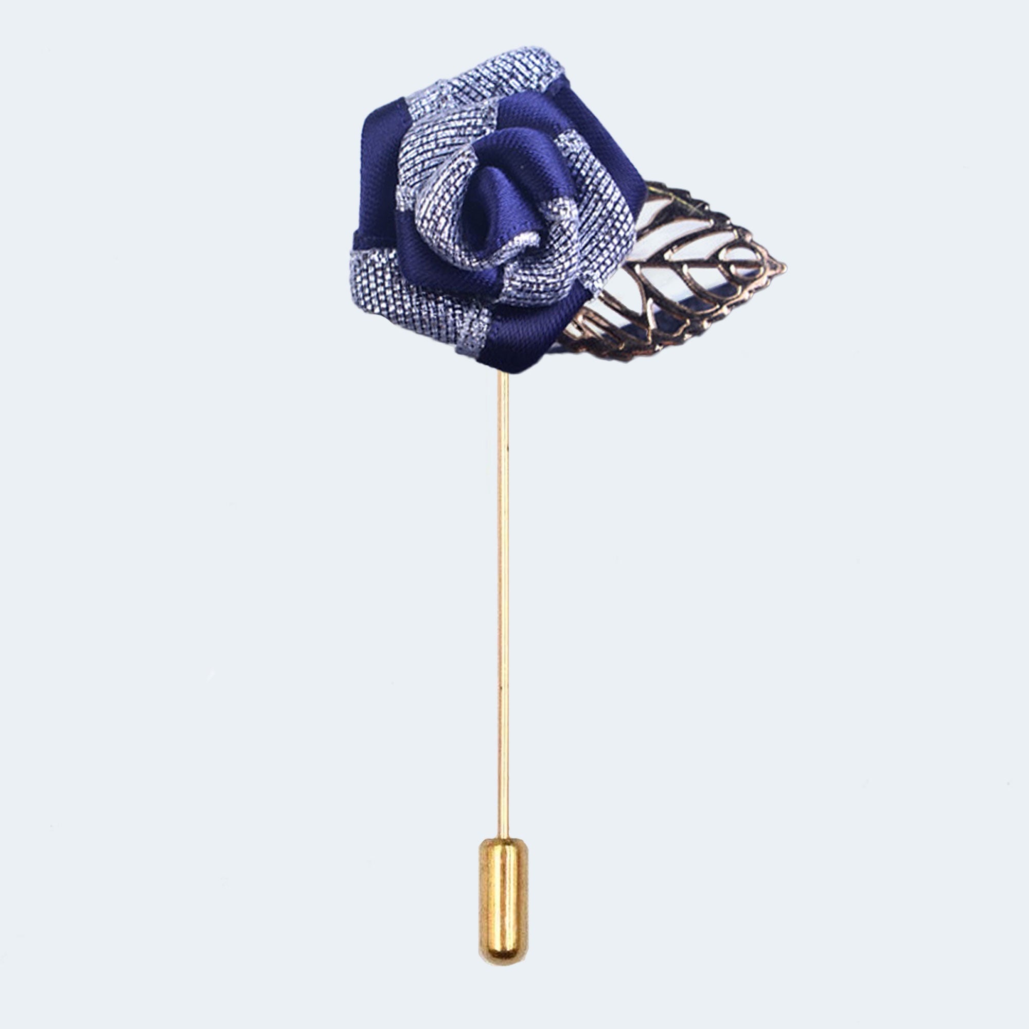 Blue Floral Lapel Pin
