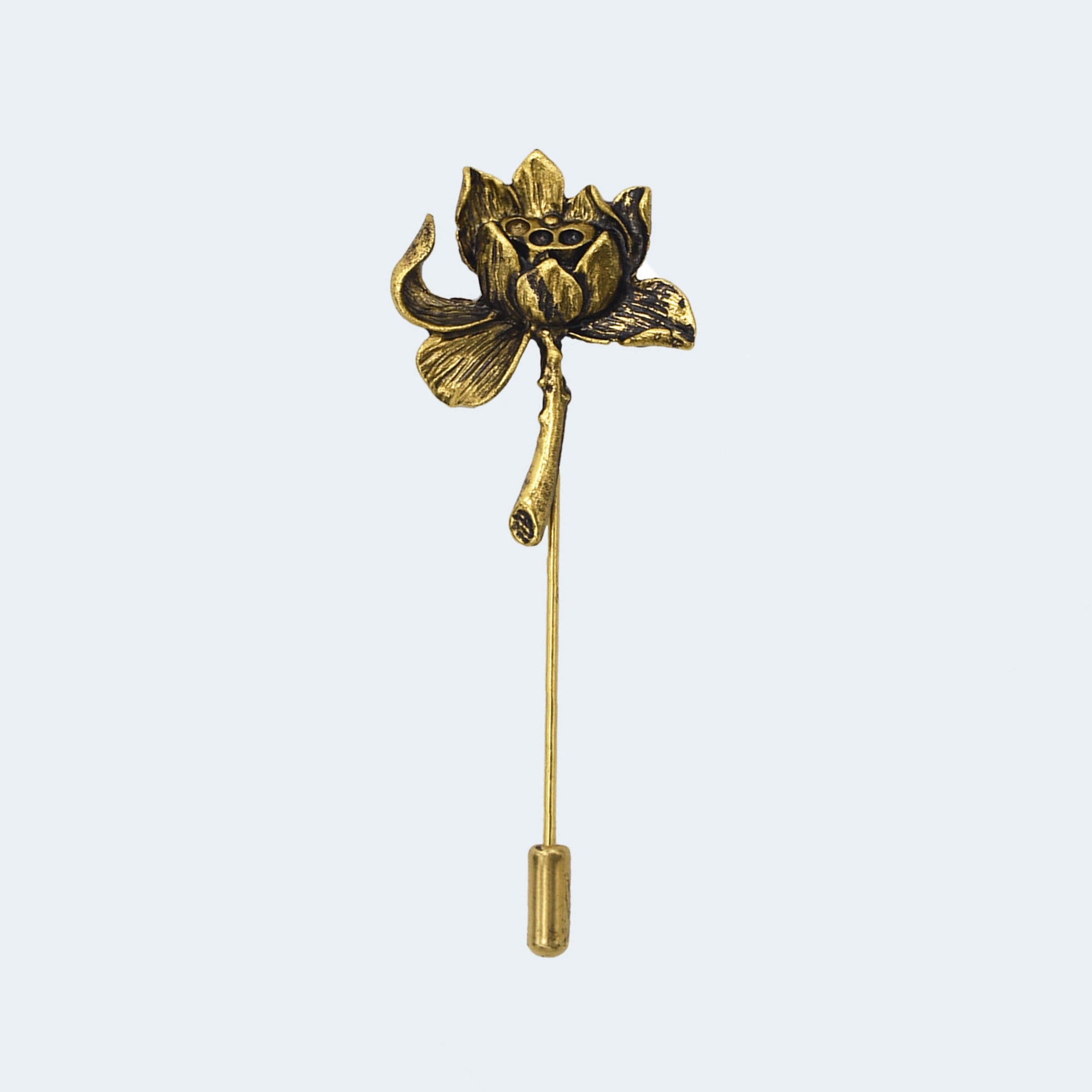 Golden Flower Lapel Pin