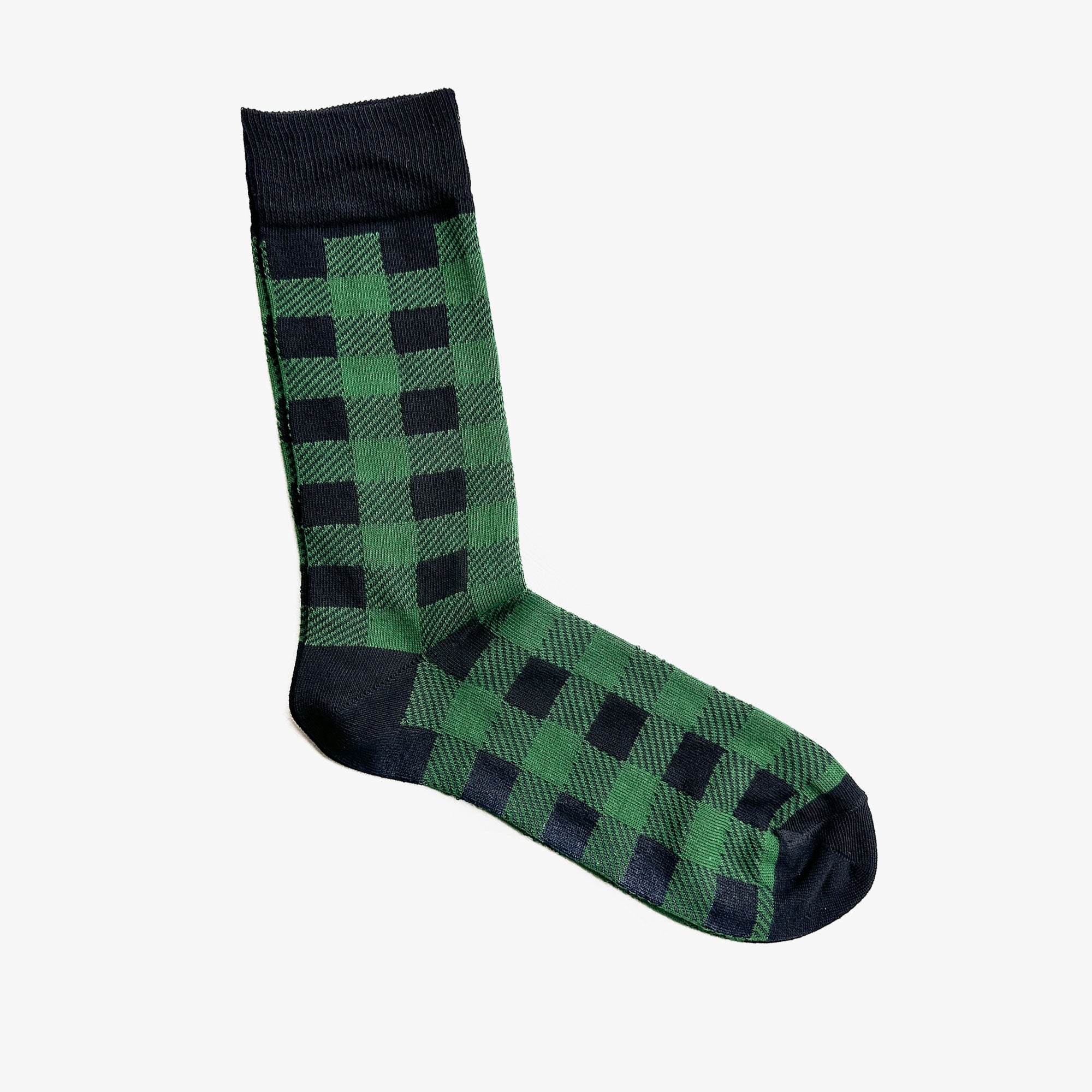 Green Buffalo Plaid Socks