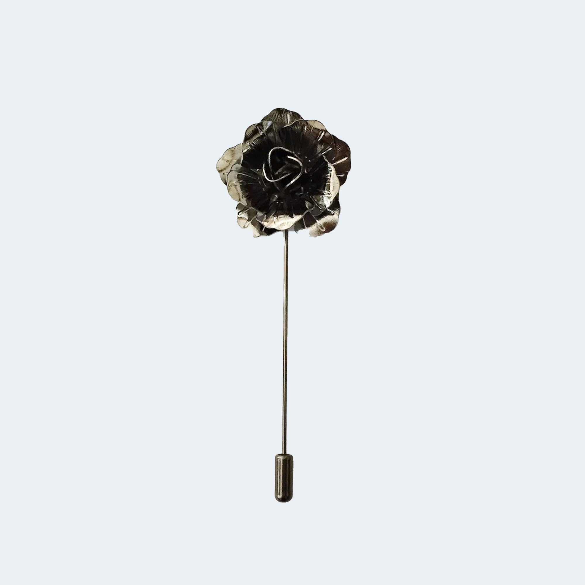 Gunmetal Rose Lapel Pin
