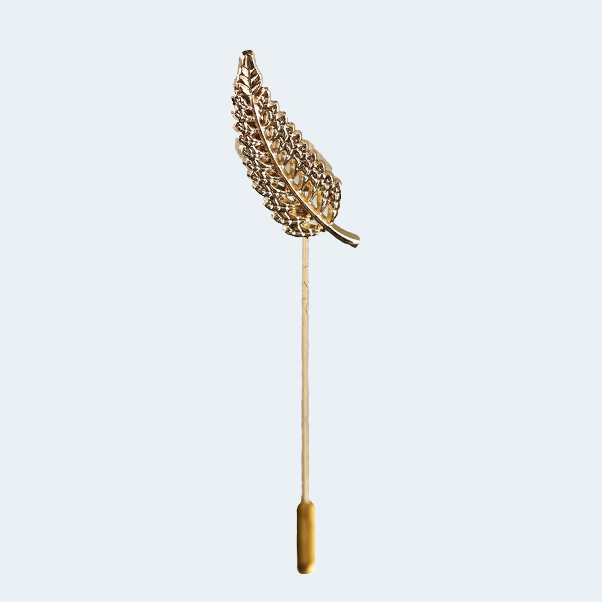 Gold Frond Lapel Pin