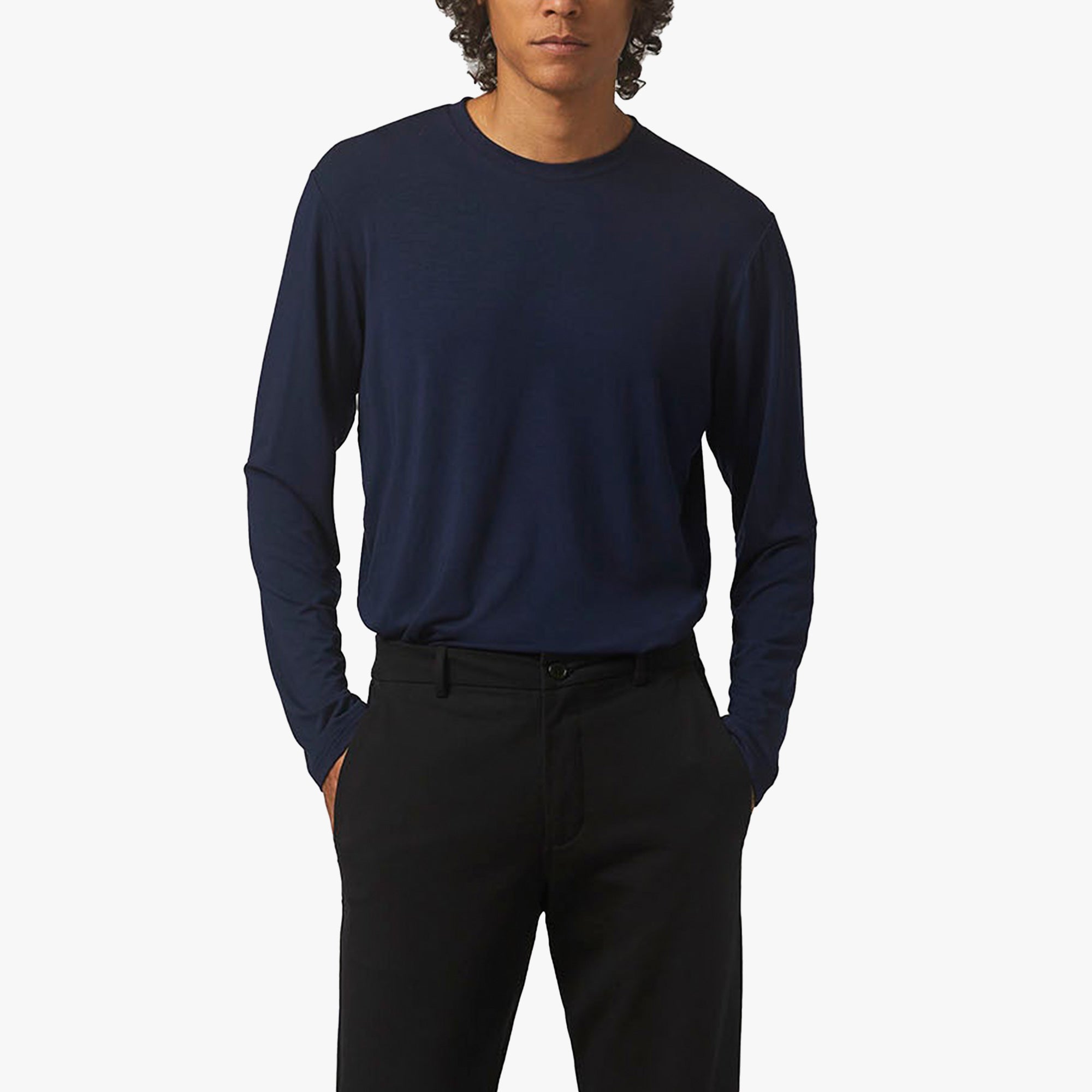 Adesso Man Bamboo Long Sleeve - Navy