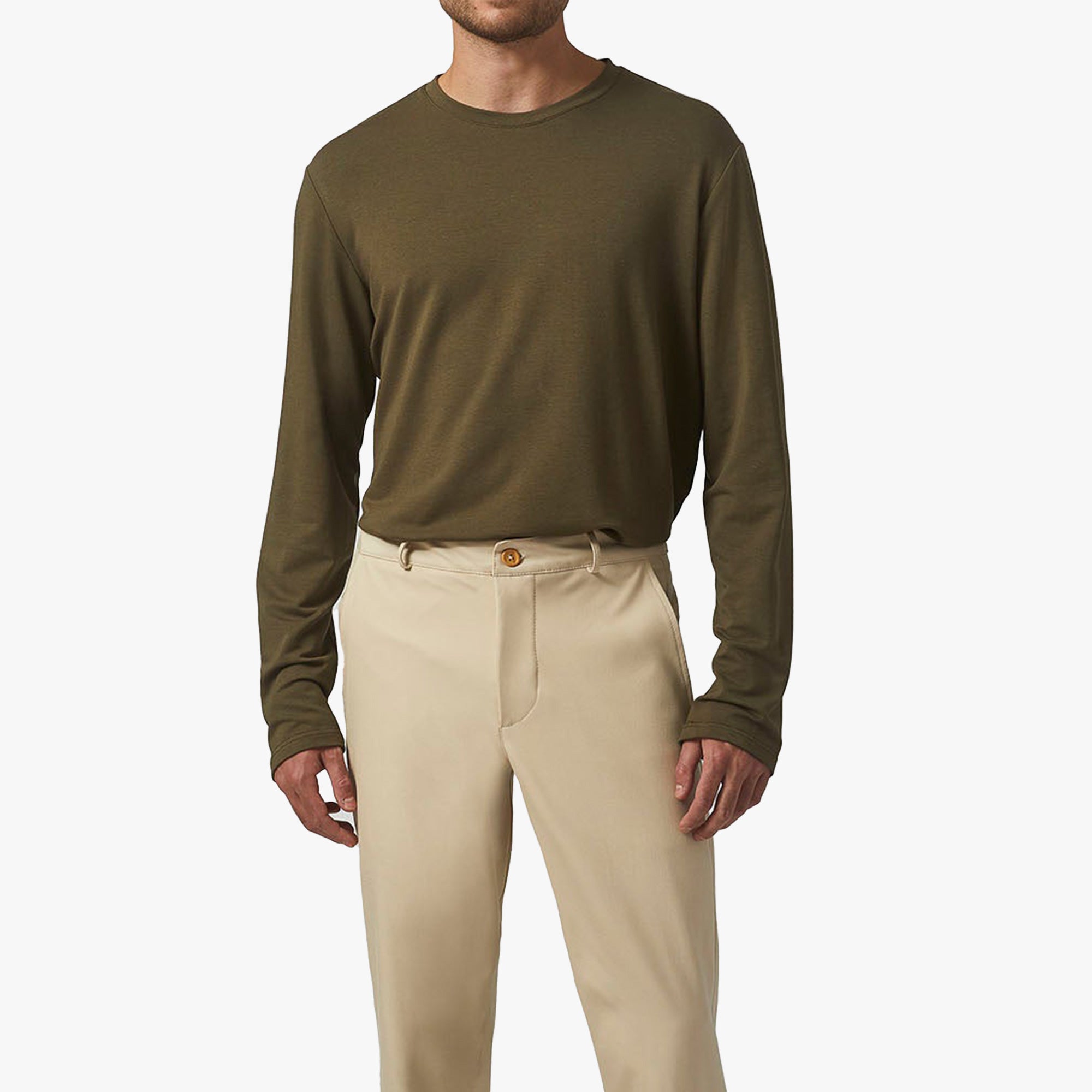 Adesso Man Bamboo Long Sleeve - Olive