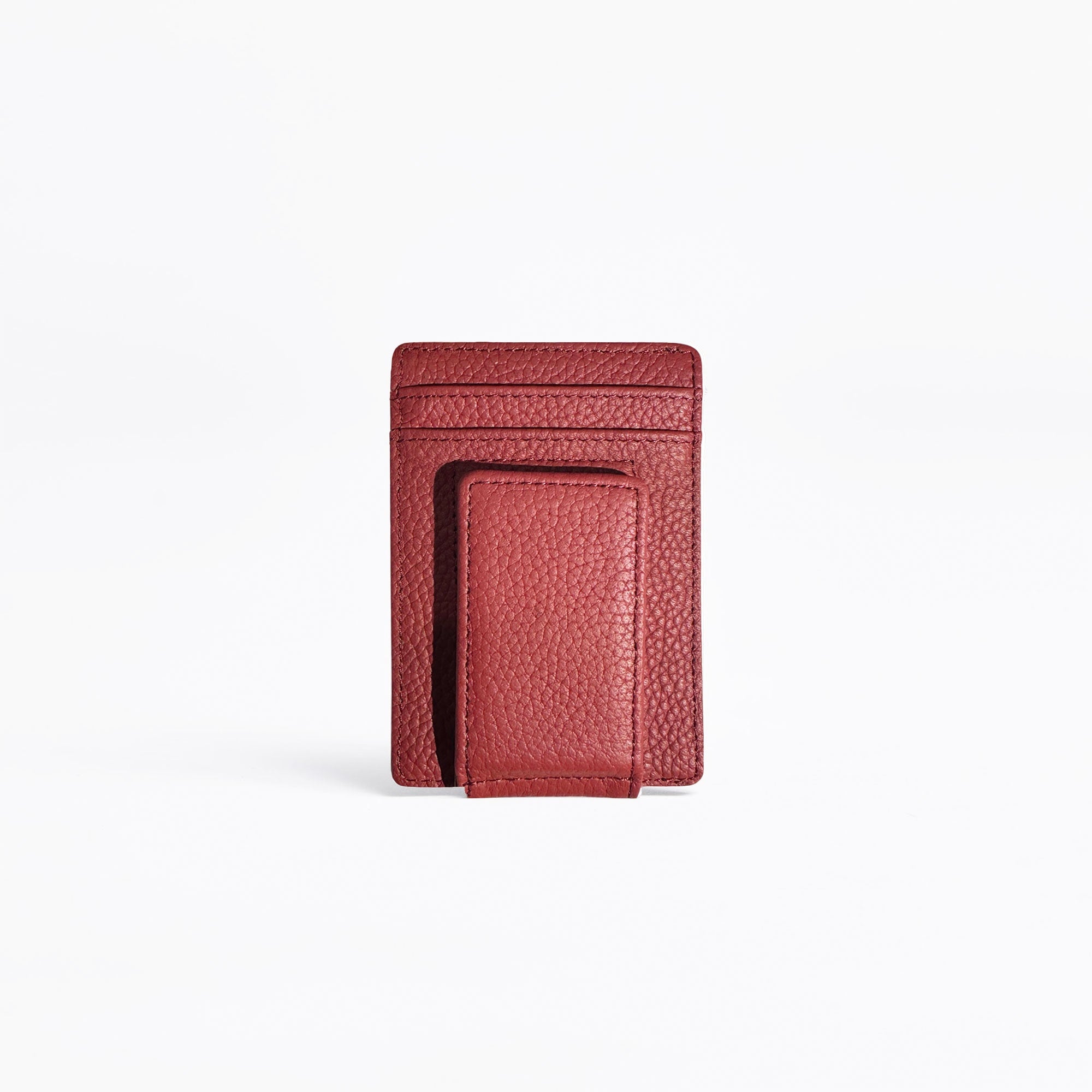 Red Pebbled Moneyclip