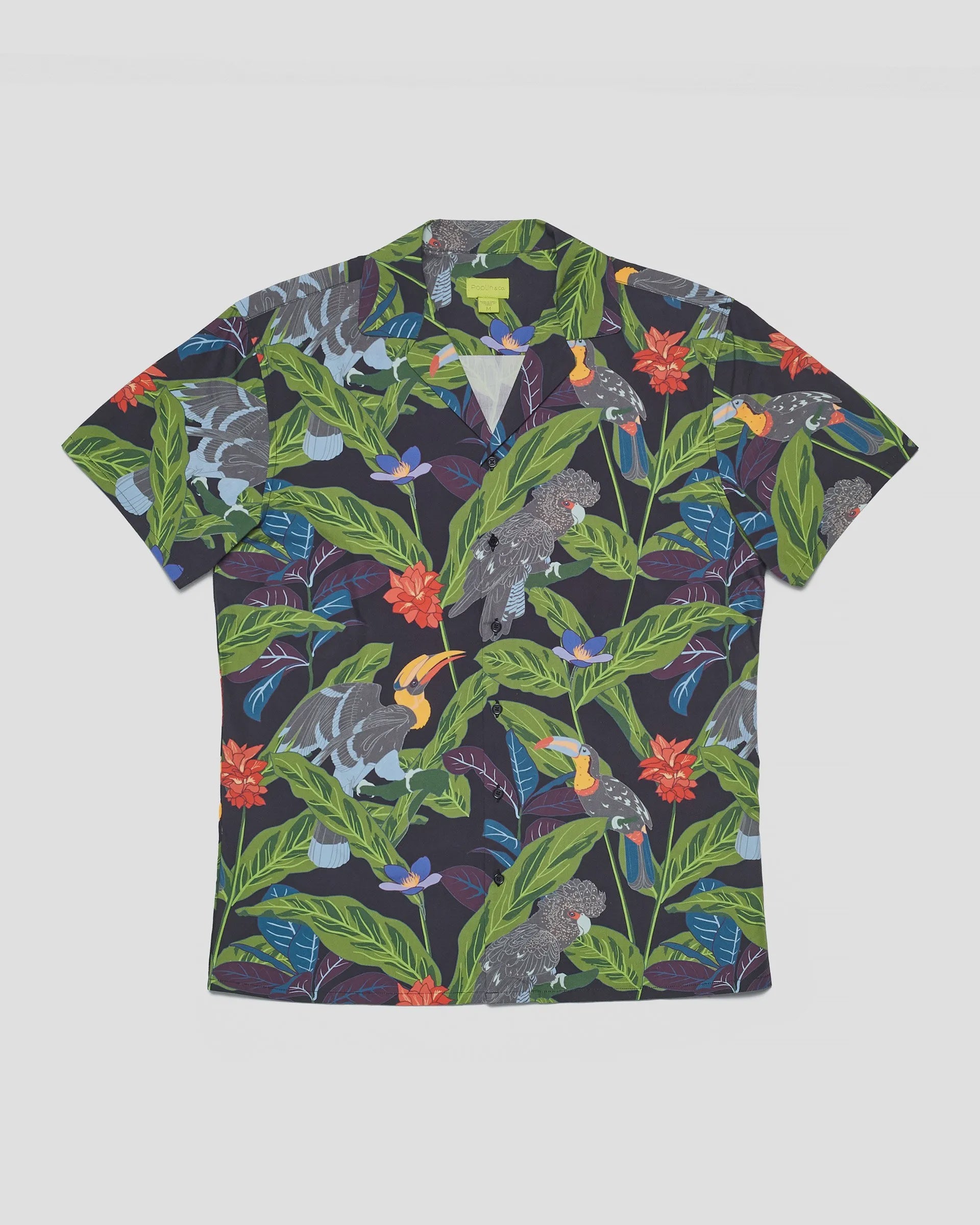 Tropical Birds Camp Collar Shirt