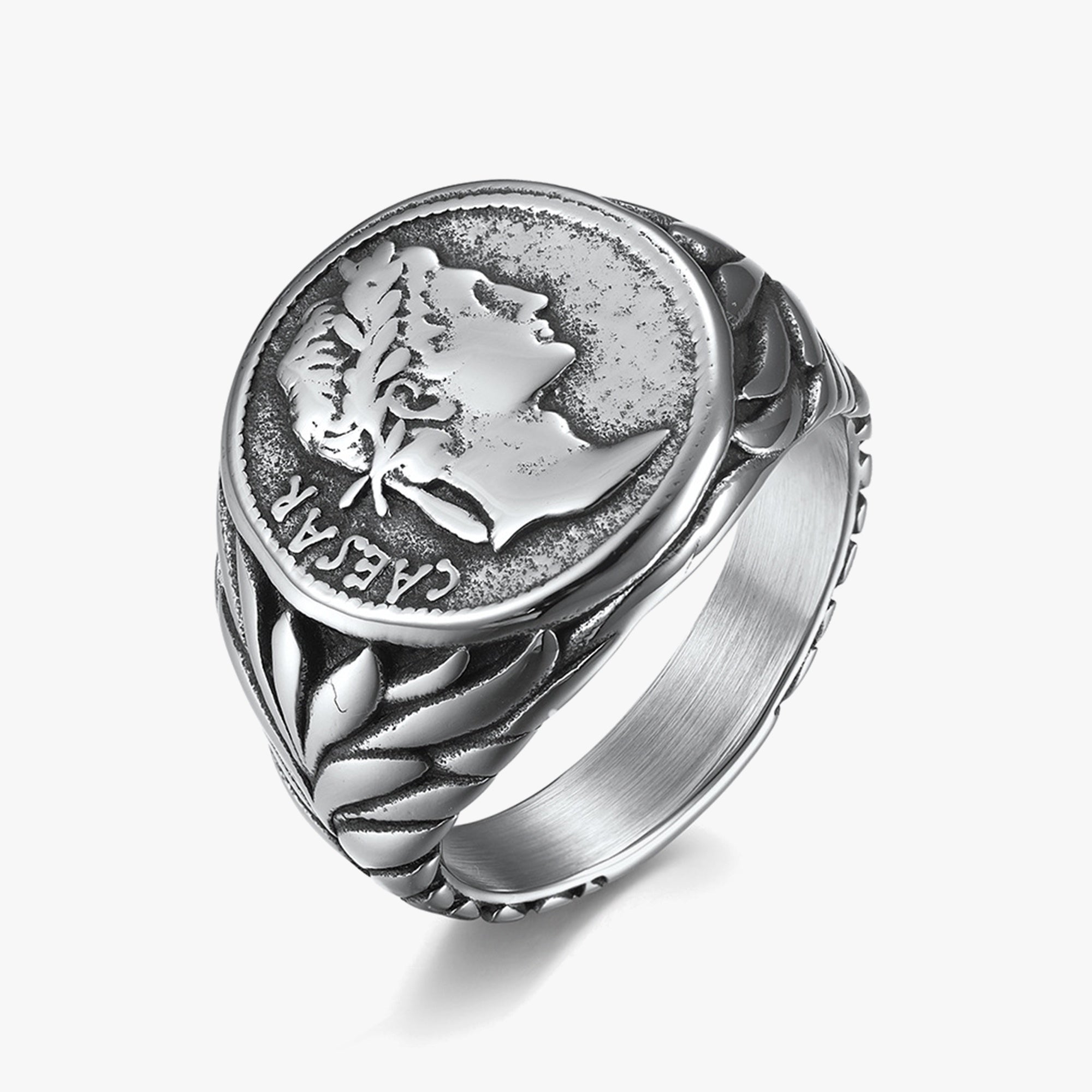 Silver Roman Coin Ring