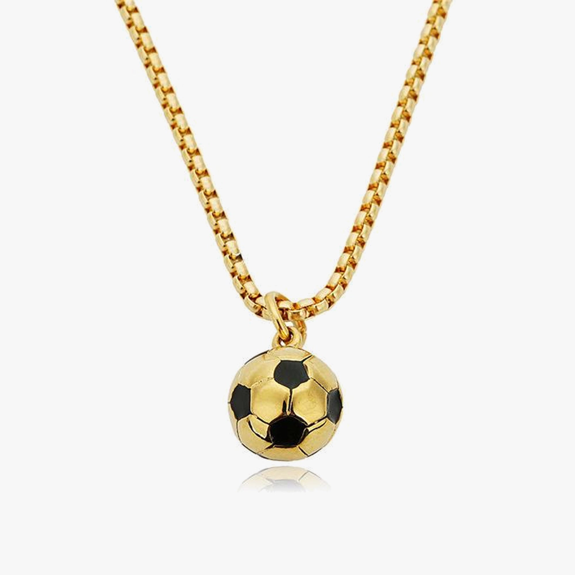 Gold Soccer Ball Necklace